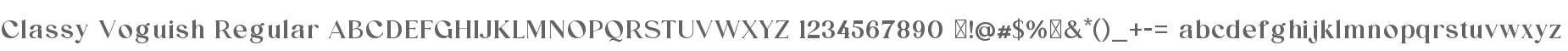 Classy Voguish
