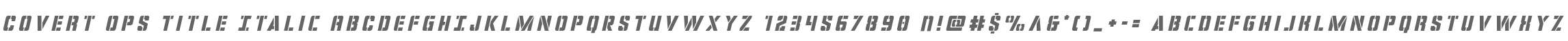 Covert Ops Title Italic