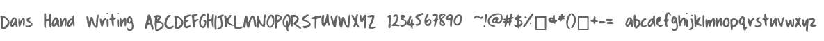 Dans Hand Writing