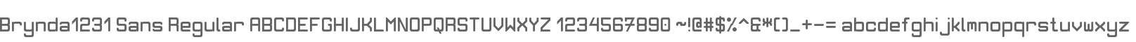 Brynda1231 Sans Regular