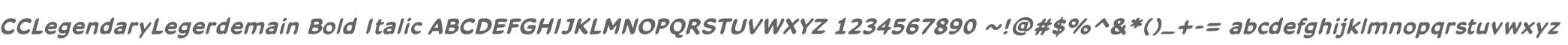 CCLegendaryLegerdemain Bold Italic
