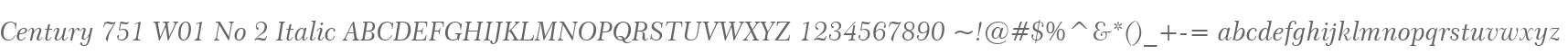 Century 751 W01 No 2 Italic
