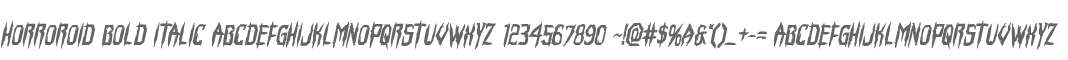 Horroroid Bold Italic