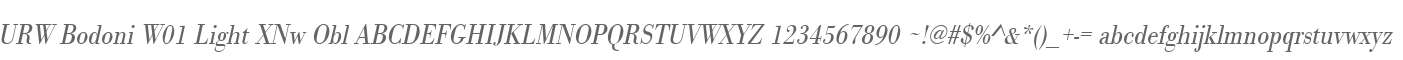 URW Bodoni W01 Light XNw Obl