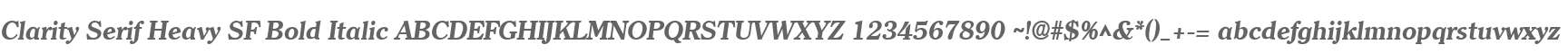 Clarity Serif Heavy SF Bold Italic