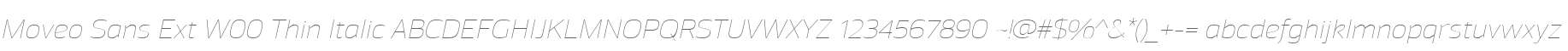 Moveo Sans Ext W00 Thin Italic