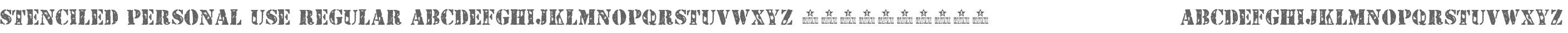STENCILED PERSONAL USE Regular
