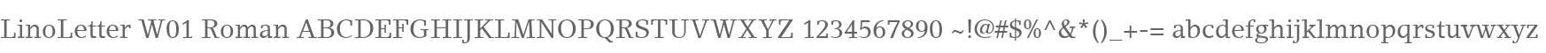 LinoLetter W01 Roman