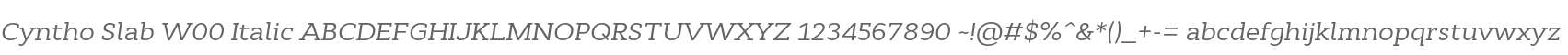 Cyntho Slab W00 Italic