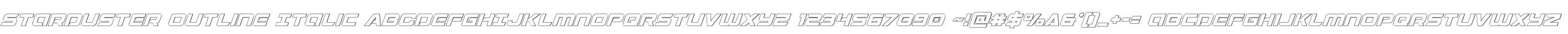 Starduster Outline Italic