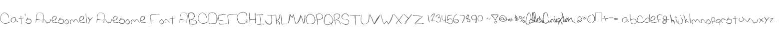 Cat's Awesomely Awesome Font