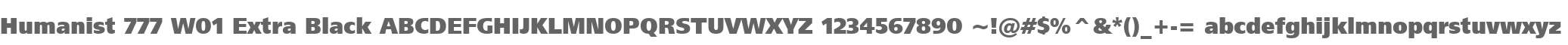 Humanist 777 W01 Extra Black