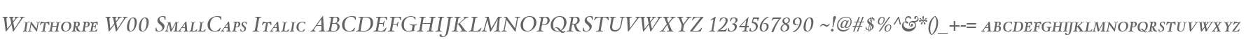 Winthorpe W00 SmallCaps Italic