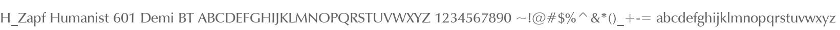 H_Zapf Humanist 601 Demi BT