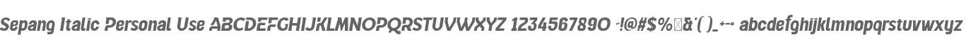 Sepang Italic Personal Use