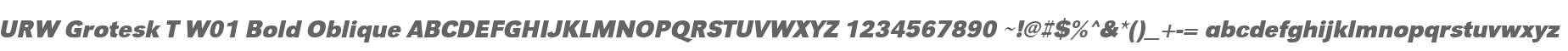 URW Grotesk T W01 Bold Oblique