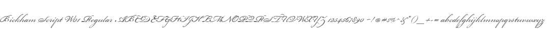 Bickham Script W01 Regular