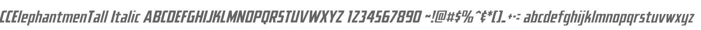 CCElephantmenTall Italic