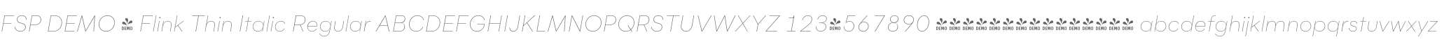 FSP DEMO - Flink Thin Italic