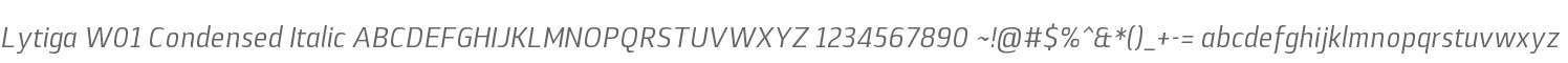 Lytiga W01 Condensed Italic
