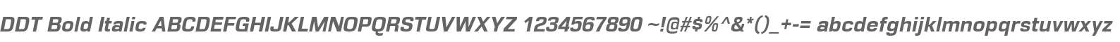 DDT Bold Italic