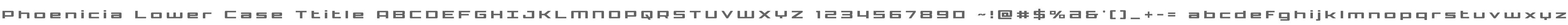 Phoenicia Lower Case Ttitle