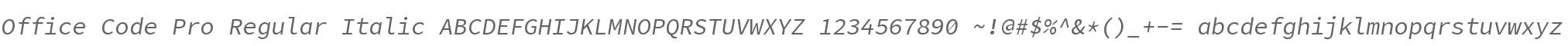 Office Code Pro Italic