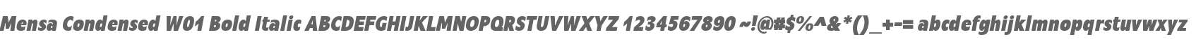 Mensa Condensed W01 Bold Italic