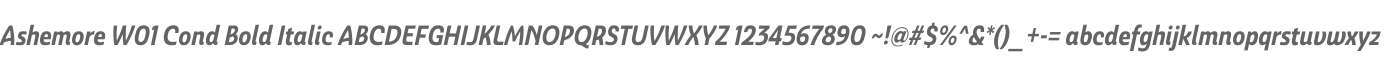 Ashemore W01 Cond Bold Italic