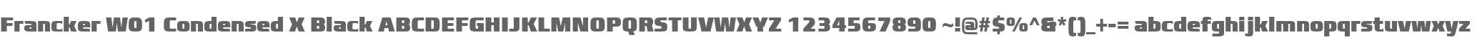 Francker W01 Condensed X Black