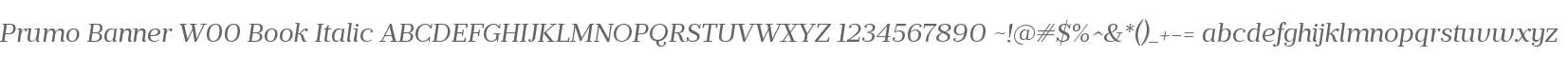 Prumo Banner W00 Book Italic