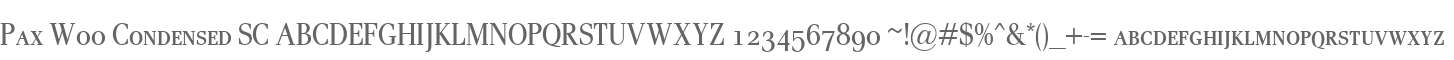 Pax W00 Condensed SC