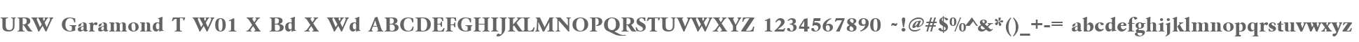 URW Garamond T W01 X Bd X Wd