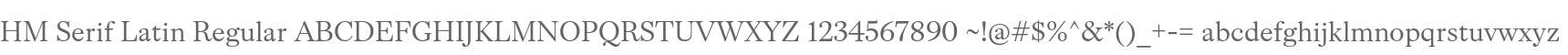 HM Serif Latin Regular