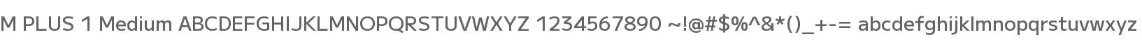 M PLUS 1 Medium