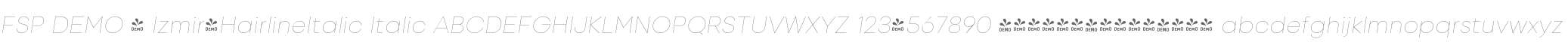 FSP DEMO - Izmir-HairlineItalic