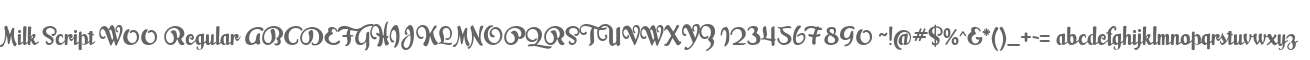 Milk Script W00 Regular