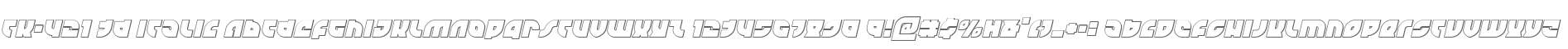 TK-421 3D Italic