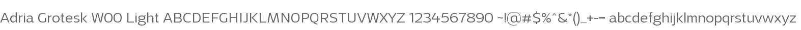 Adria Grotesk W00 Light