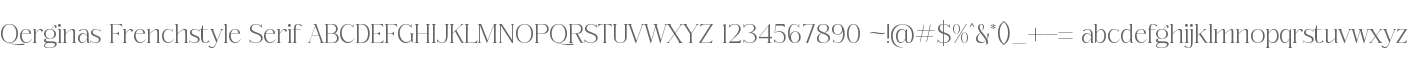 Qerginas Frenchstyle Serif