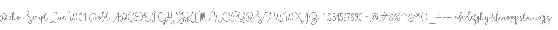 Boho Script Line W01 Bold