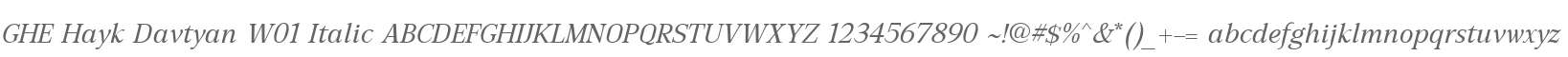 GHE Hayk Davtyan W01 Italic