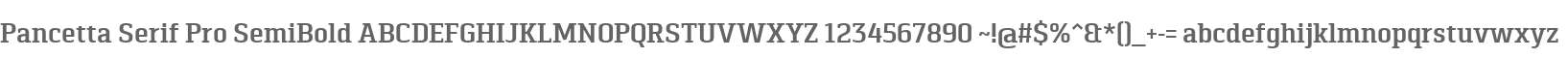 Pancetta Serif Pro SemiBold