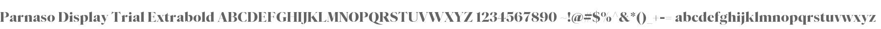 Parnaso Display Trial Extrabold