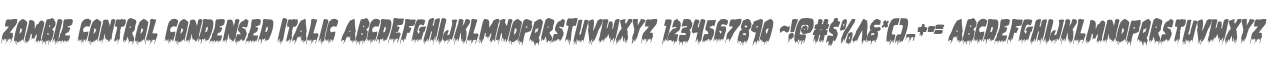 Zombie Control Condensed Italic