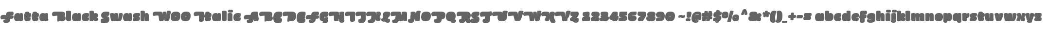 Fatta Black Swash W00 Italic