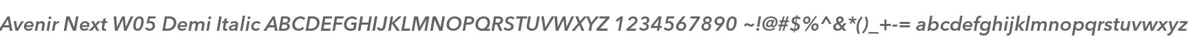 Avenir Next W05 Demi Italic