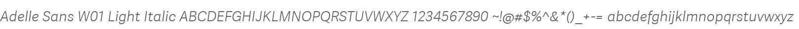 Adelle Sans W01 Light Italic