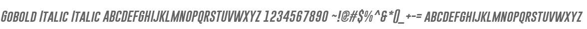 Gobold Italic Italic