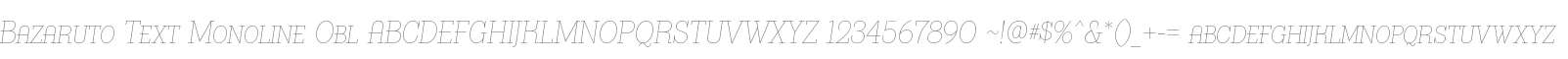 Bazaruto Text Monoline Obl